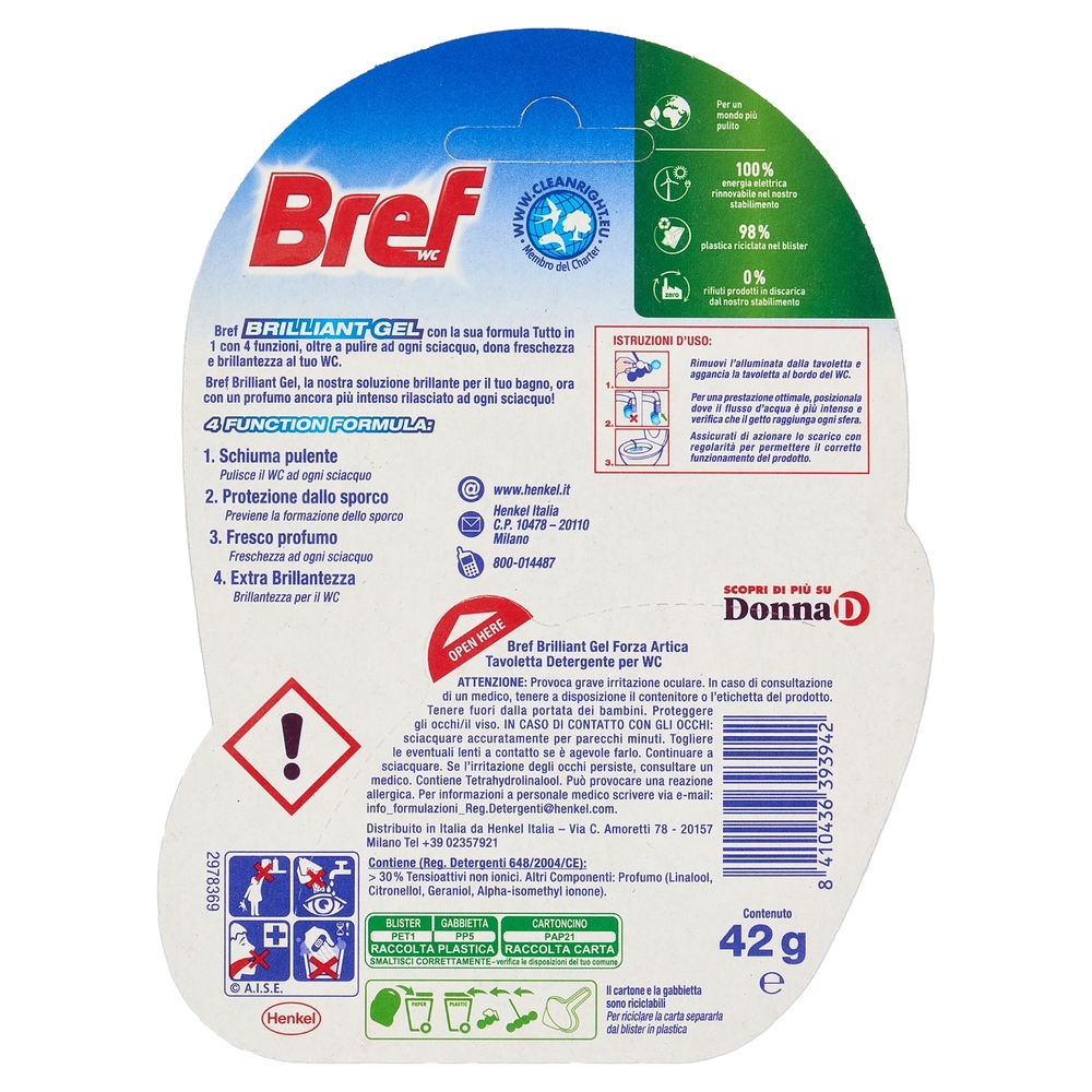 BREF WC Brilliant Gel Tutto in 1 Forza Artica 42 g